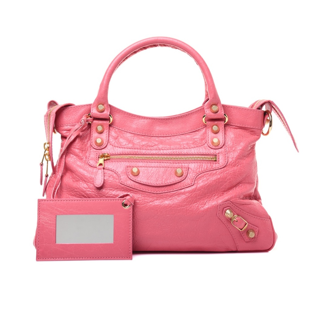 BALENCIAGA Agneau Giant 12 Gold Hardware Town Rose Jaipur